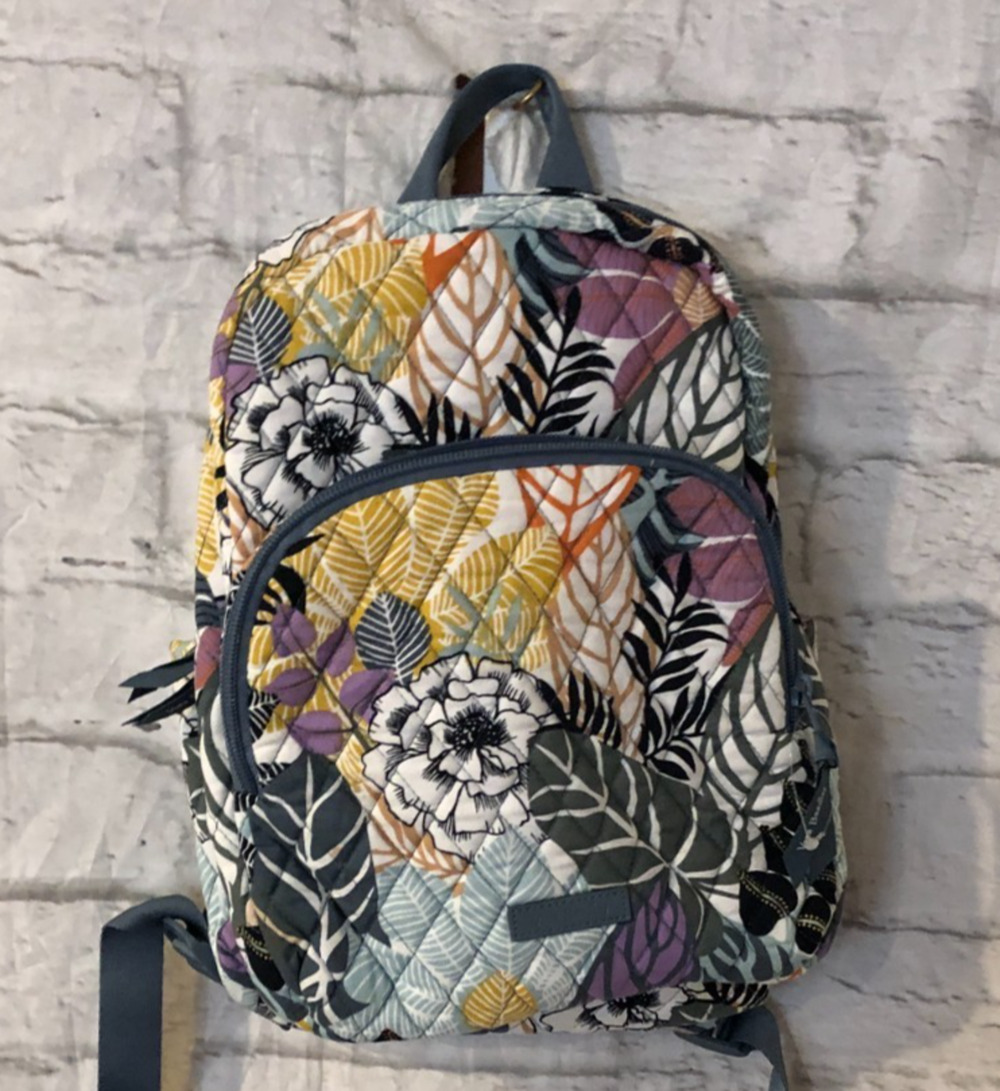 NWOT Vera Bradley Essential Compact Backpack - Palm Floral Print